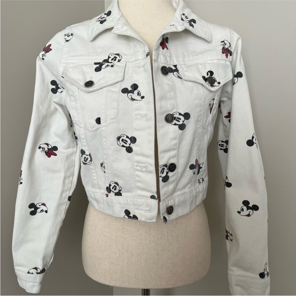 Mickey Mouse Cropped Denim Jacket - image 1